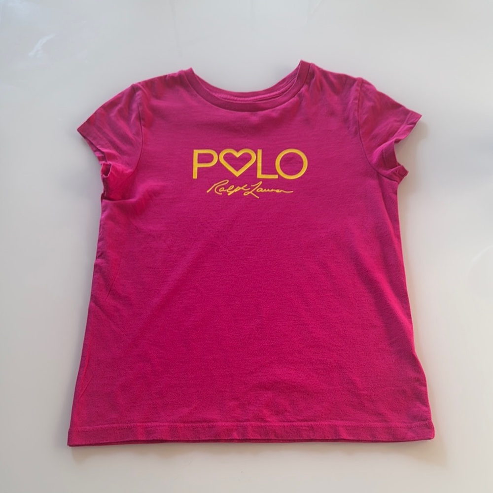 Ralph Lauren Pink and Yellow Short Sleeve Tee